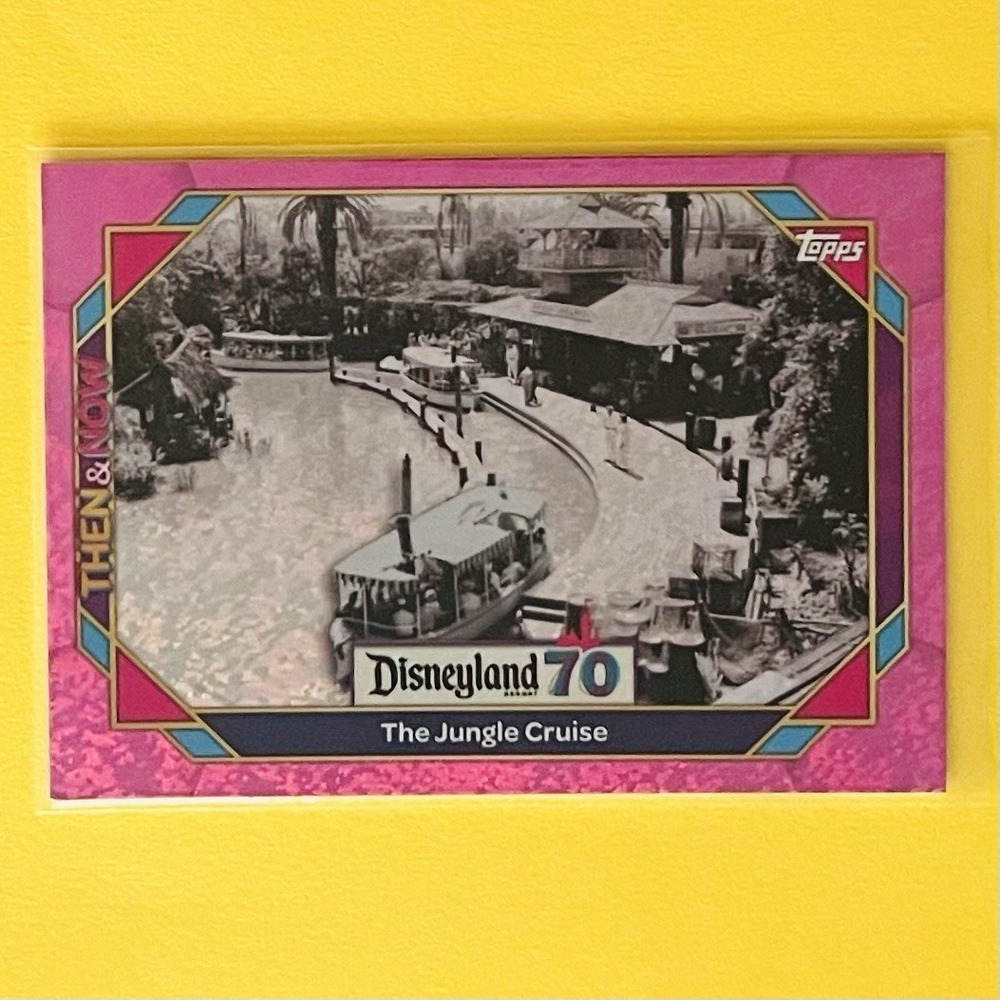 2025 Topps Disneyland 70th THEN & NOW #9 Jungle Cruise‎ Pink Shimmer Disney
